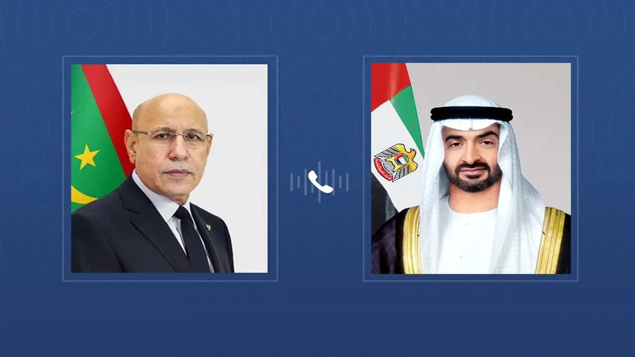 رئيس الدولة يبحث هاتفياً العلاقات الثنائية مع الرئيس الموريتاني بمناسبة عيد الفطر